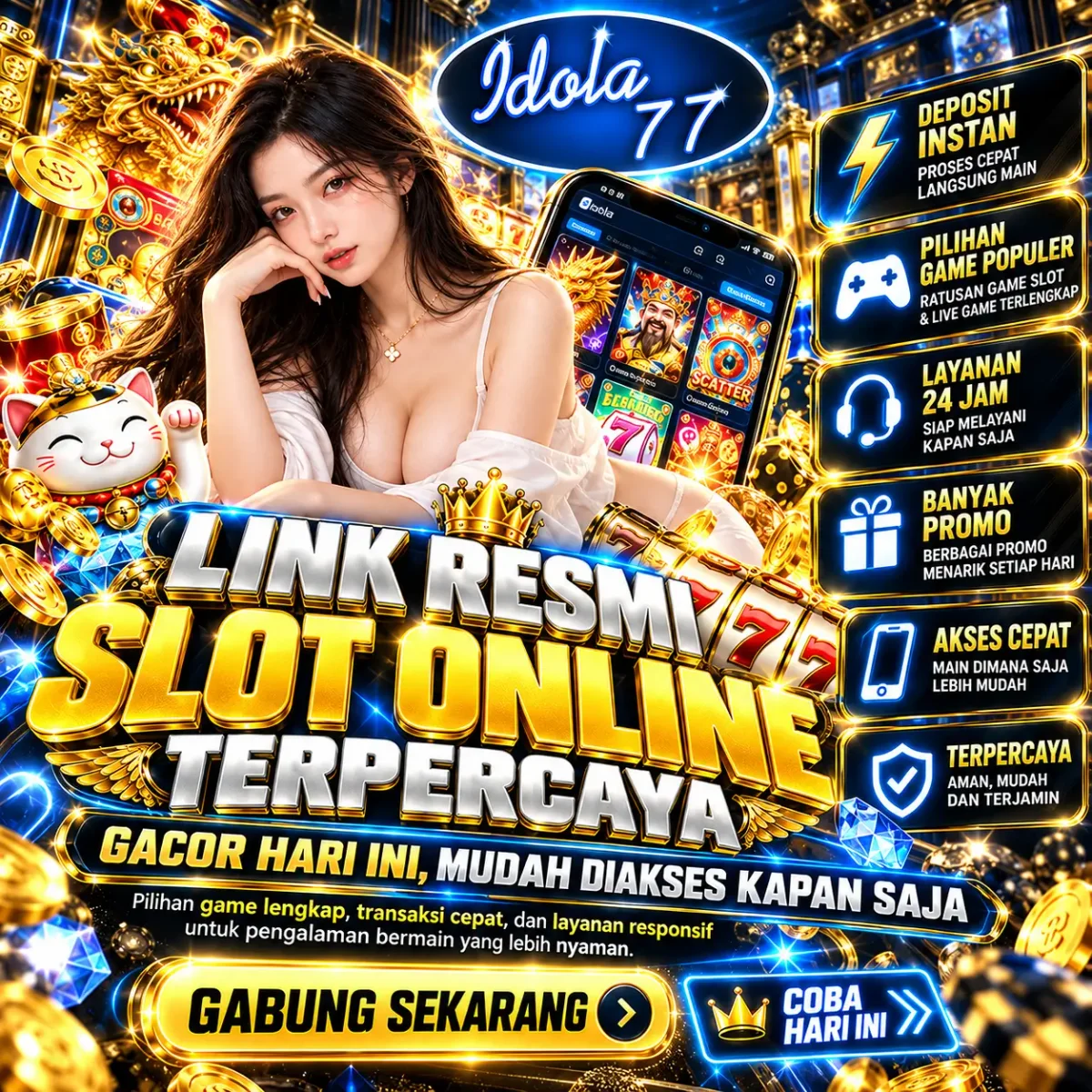 Banner sorotan IDOLA77: Kenali Akses, Pilihan Slot, dan Informasi Layanannya — IDOLA77